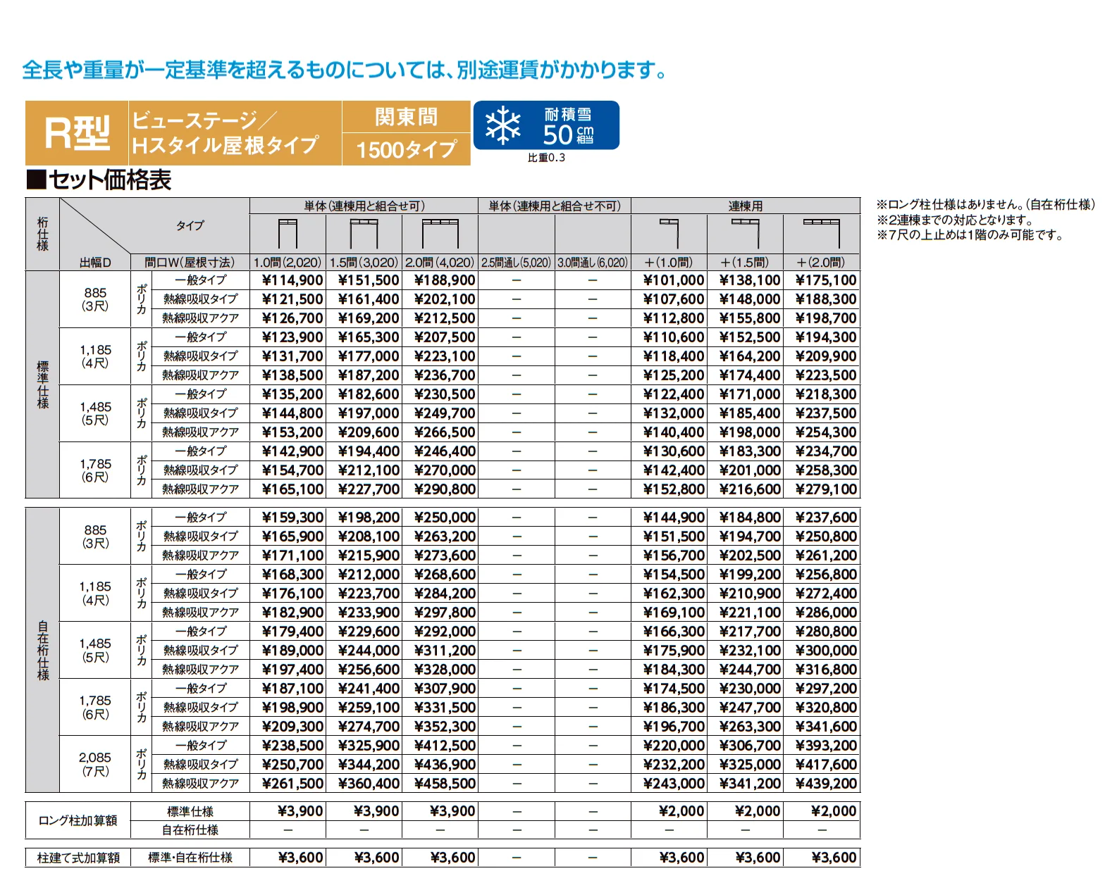 スピーネ R型 ビューステージ/Hスタイル屋根タイプ 関東間【2025年版】_価格_2