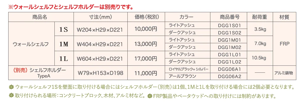 ウォールシェルフ_価格_1