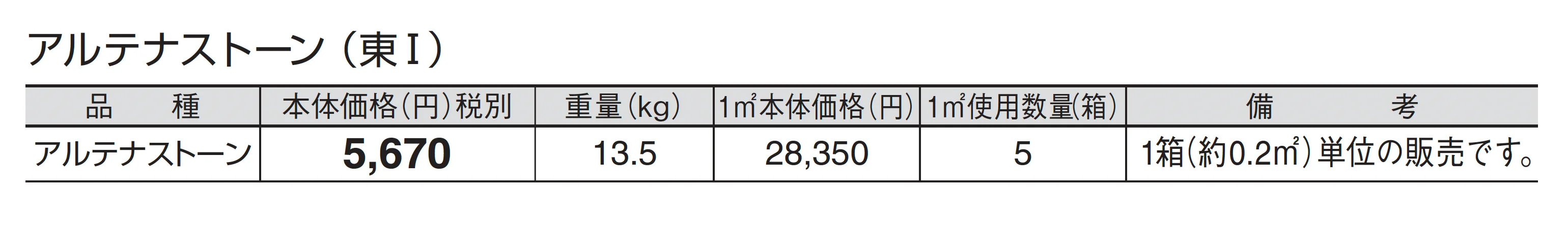 アルテナストーン_価格_1