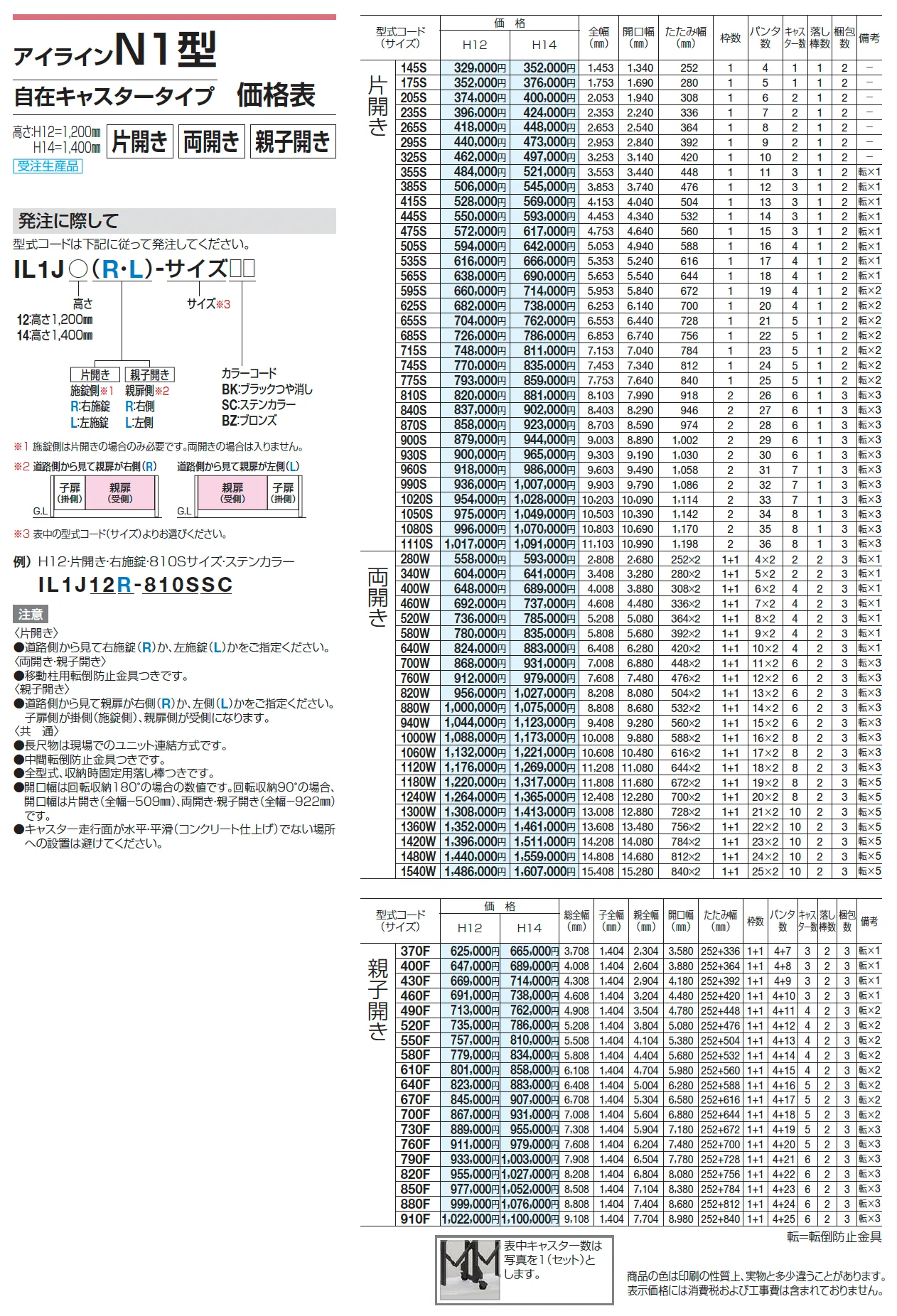アイラインN1型  フラットレールタイプ /固定キャスタータイプ /自在キャスタータイプ【2025年版】_価格_3
