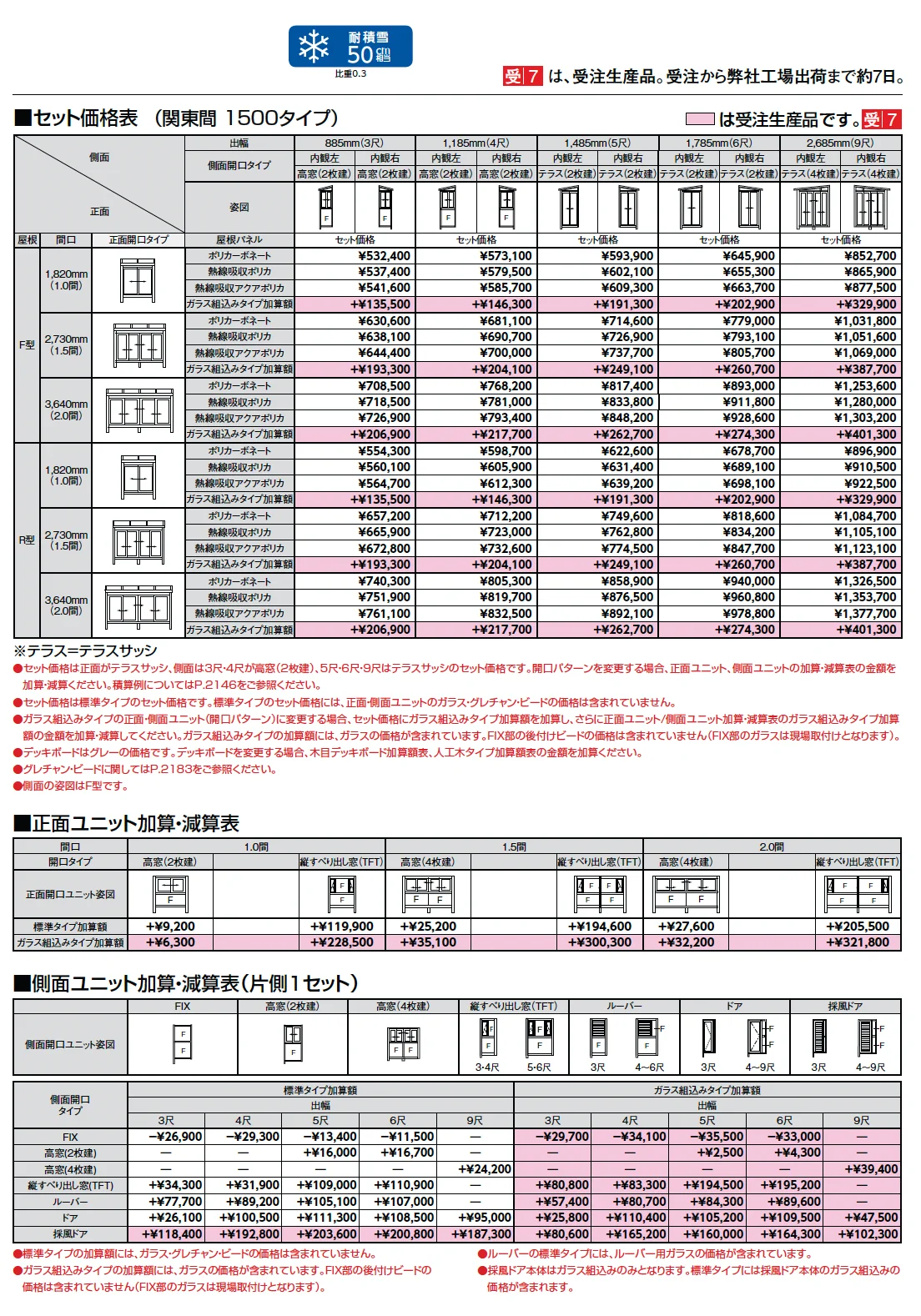 サニージュ R型 床納まり(ランマなし)関東間【2025年版】_価格_4