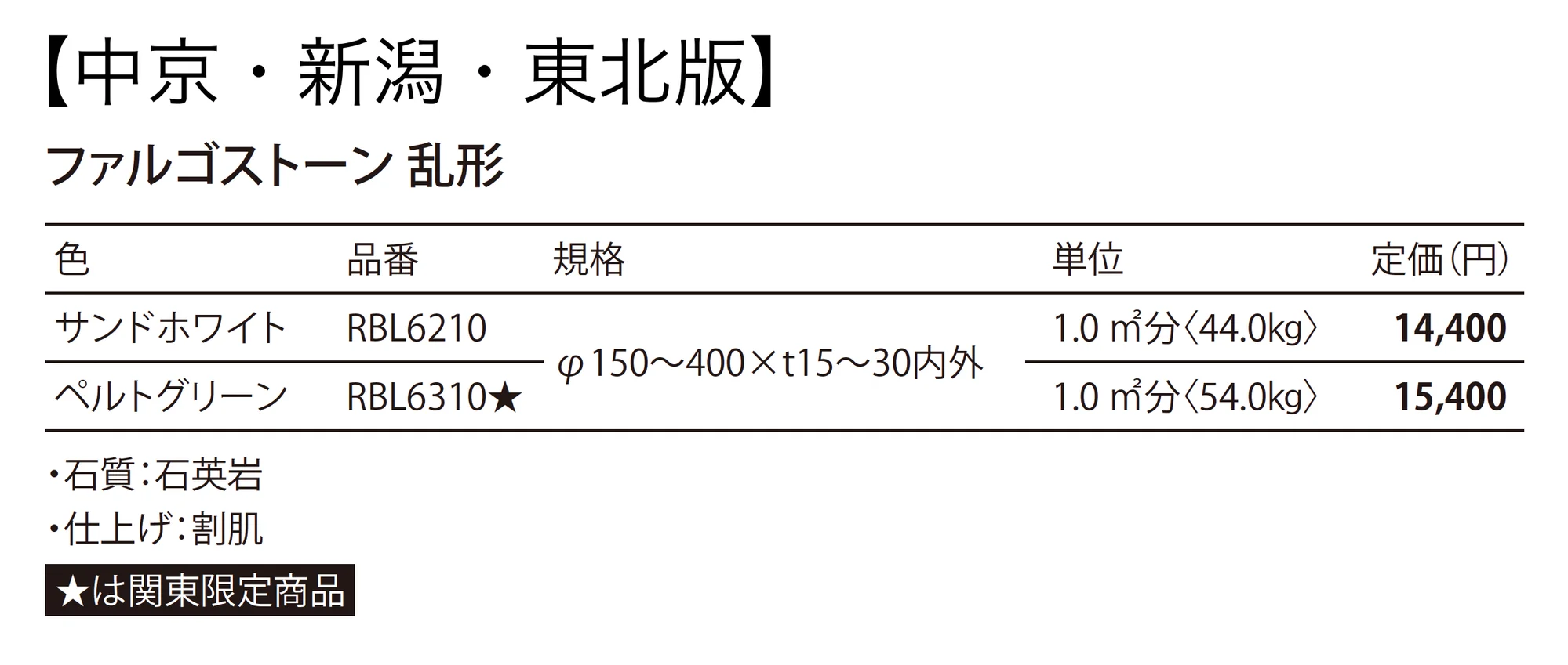 ファルゴストーン 乱形 Fargo Stone_価格_4