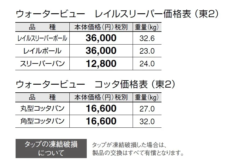 ウォータービュー レイルスリーパー【2024年版】_価格_2