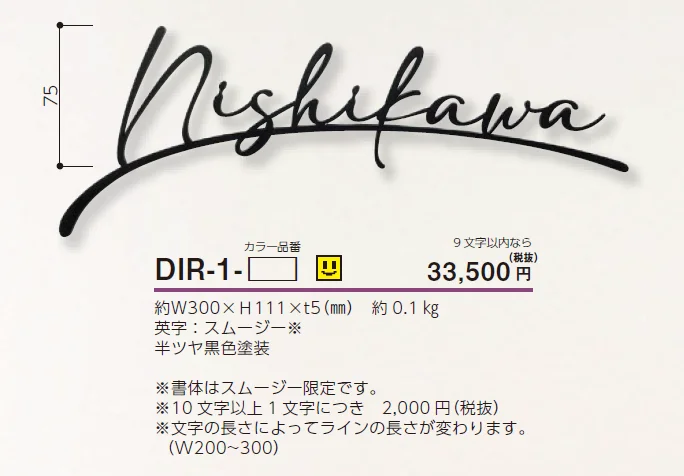ダイアリー ステンレス切文字【2024年版】_価格_1