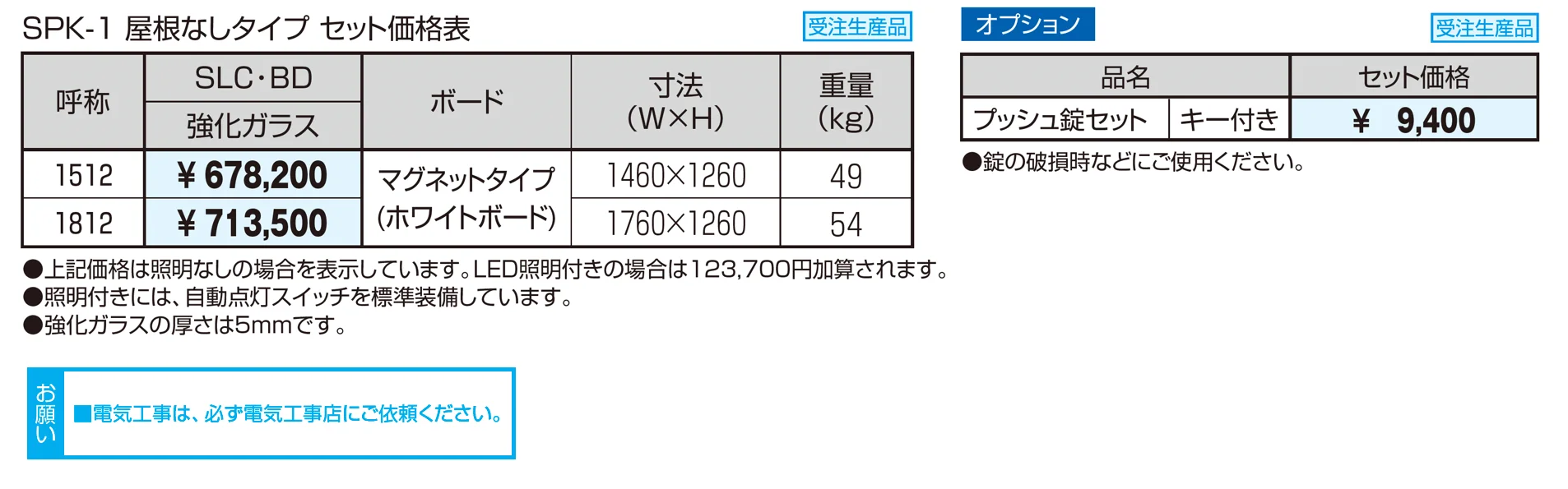 ユニット掲示板 SPK-1型 (屋根なしタイプ/H12)【2025年10月価格改訂版】_価格_1