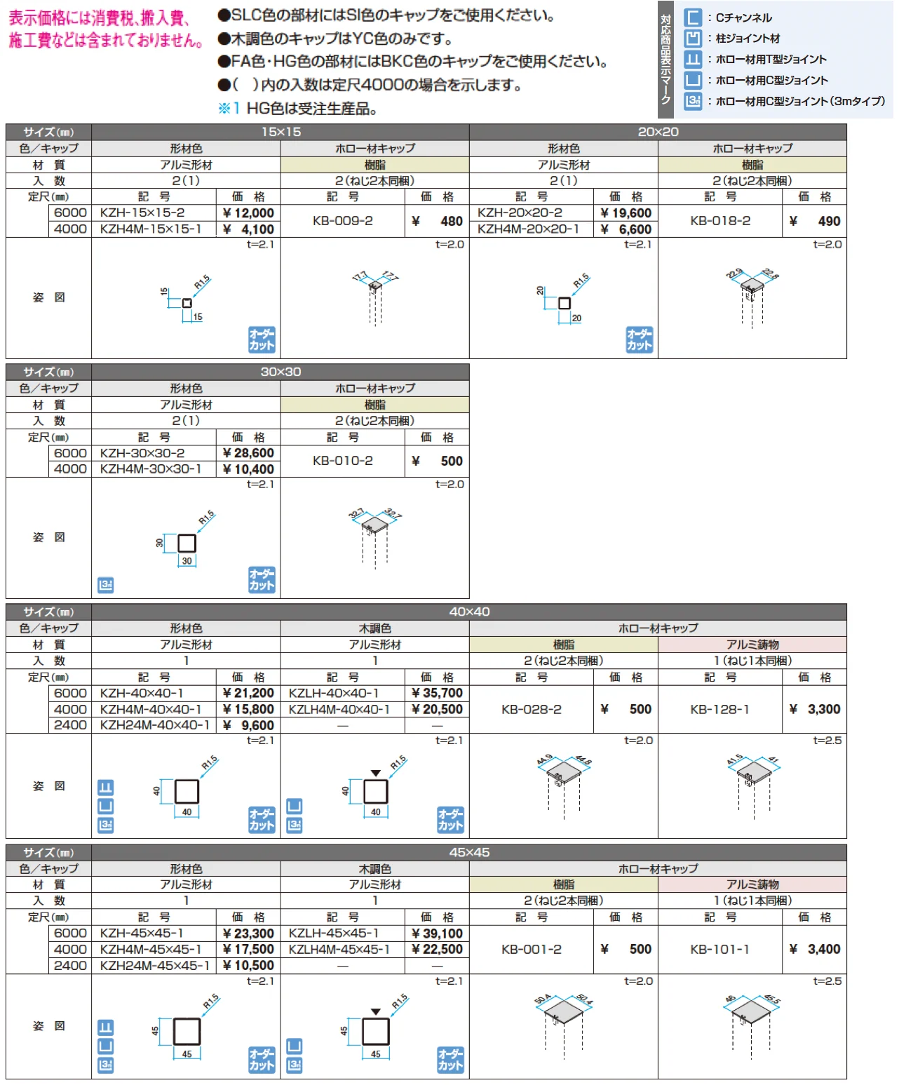 ホロー材【α-Pro アルファプロ】【2024年版】_価格_1