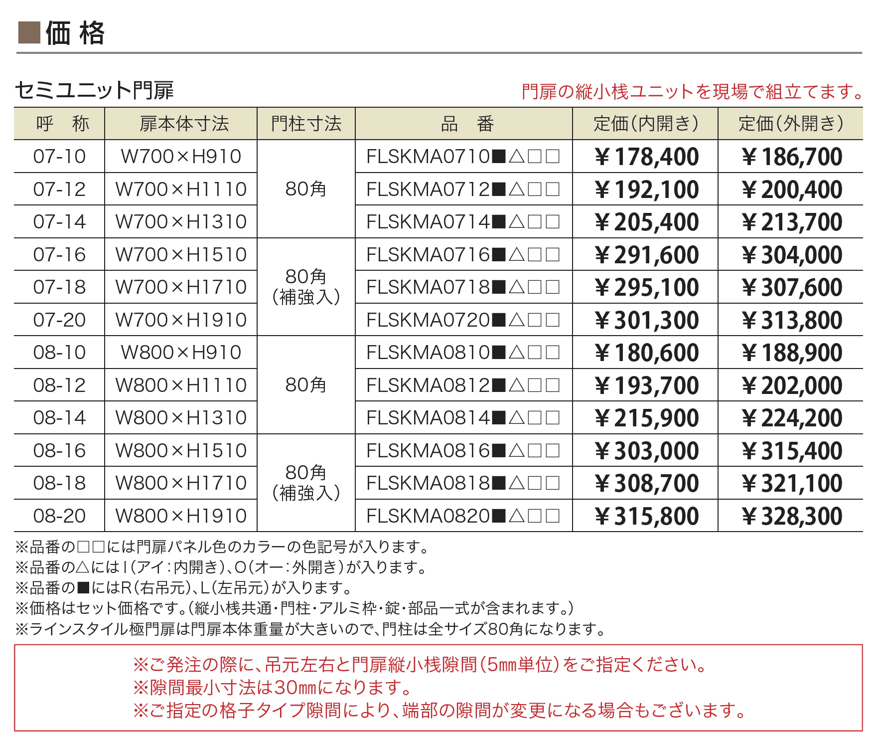 ラインスタイル極門扉 タイプA_価格_1