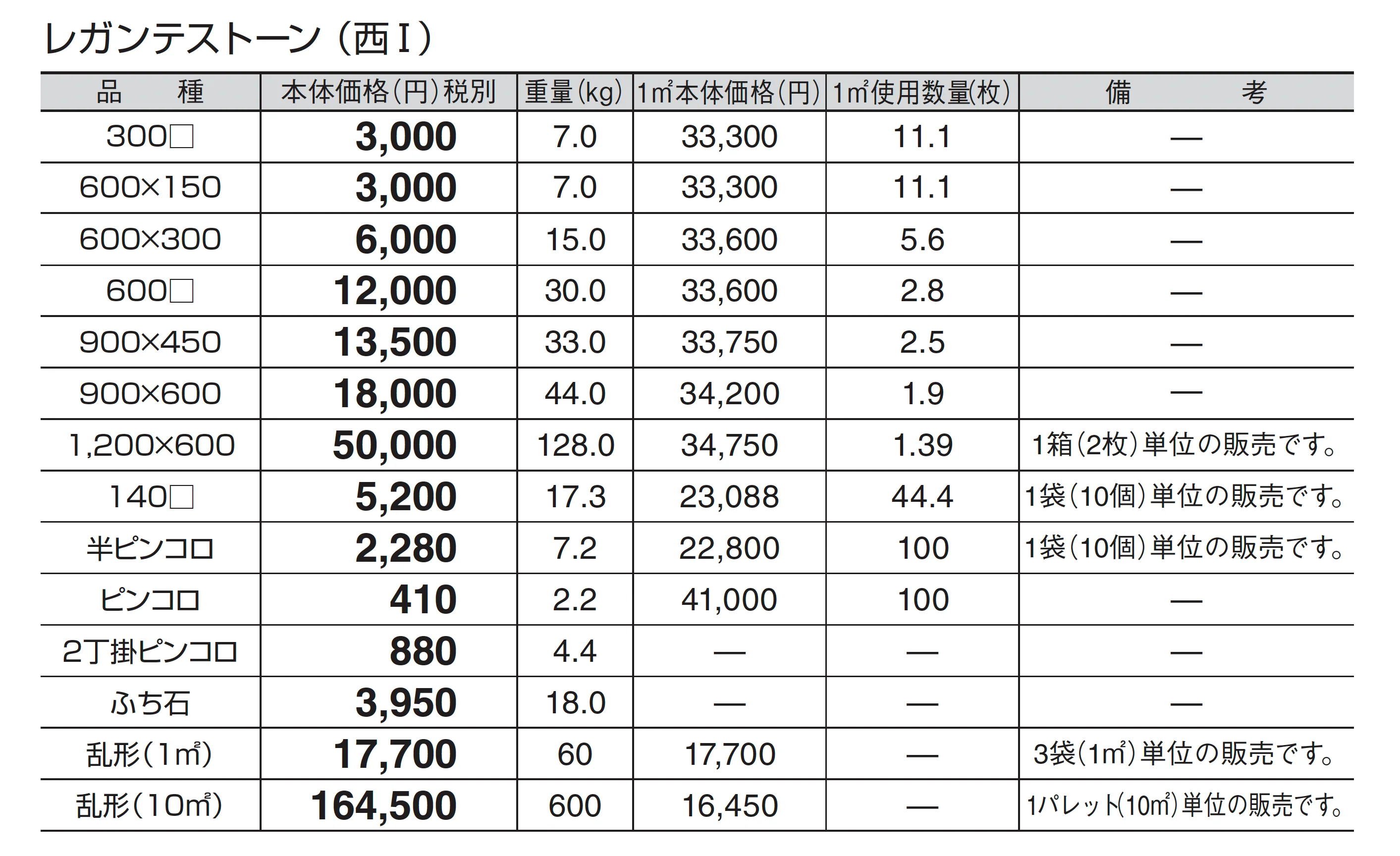 レガンテストーン_価格_3
