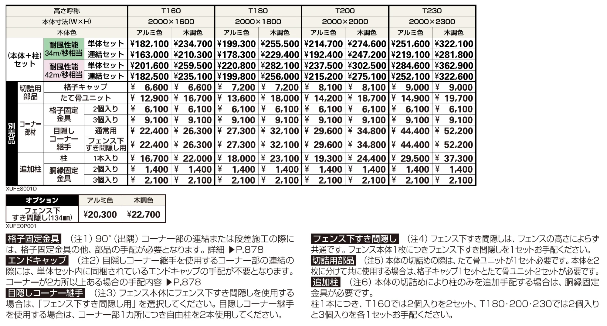 ルシアス スクリーンフェンスS01型【2023年版】_価格_1