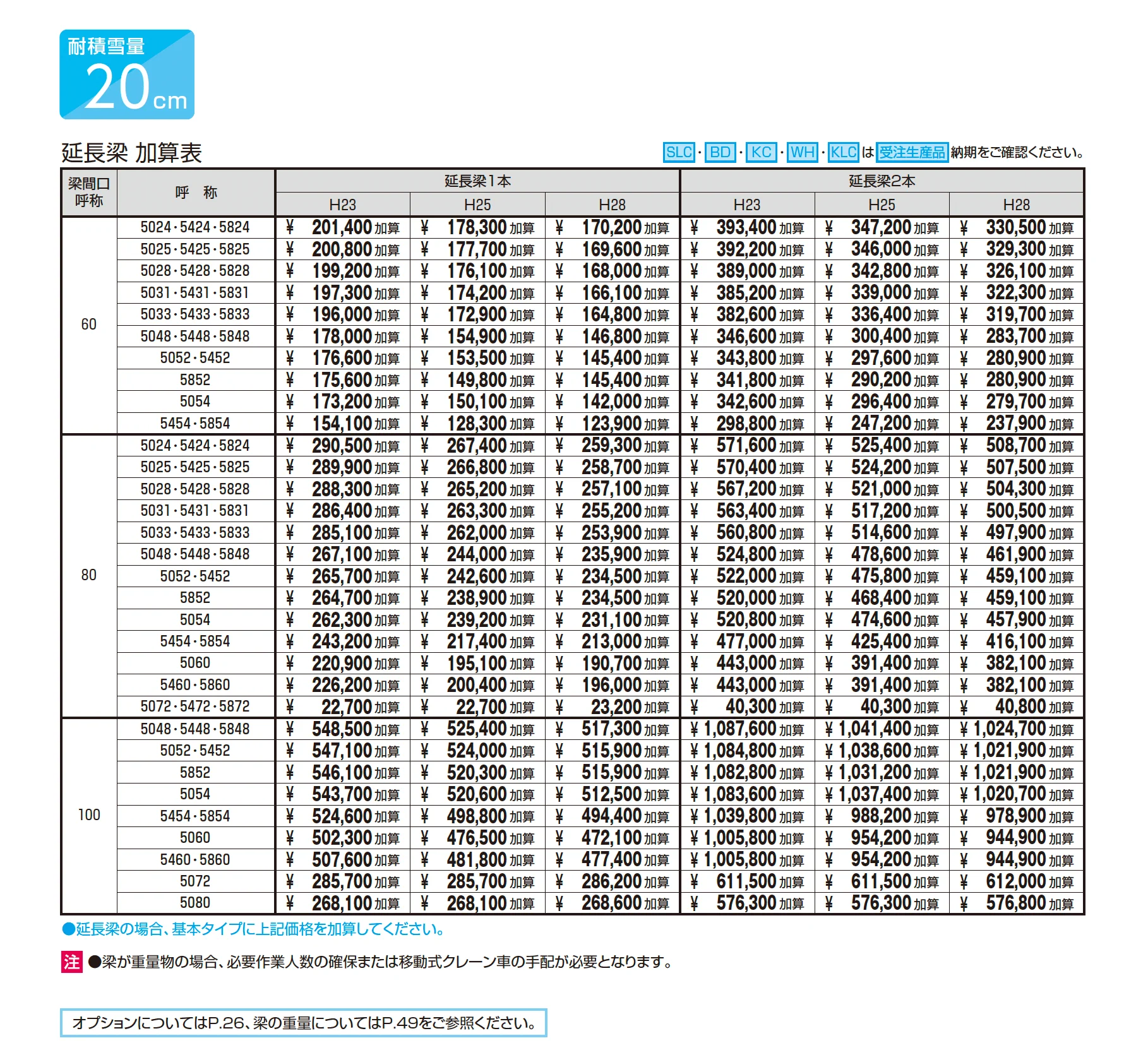 スカイリード 両側支持タイプ(耐積雪量20cm仕様：延長梁・木調色フレーム)【2026年3月版】_価格_1