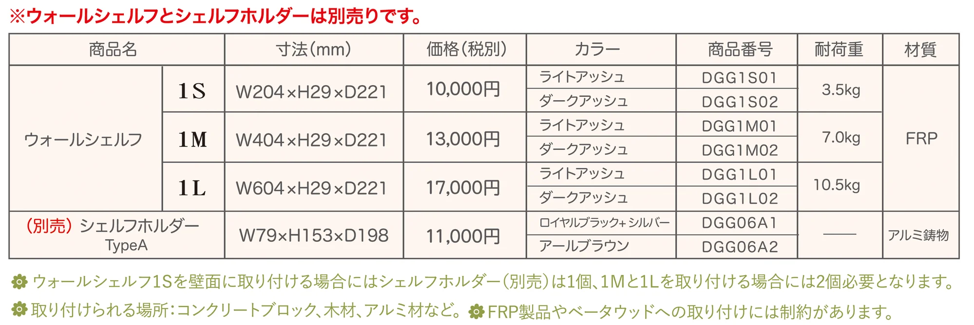 ウォールシェルフ_価格_1