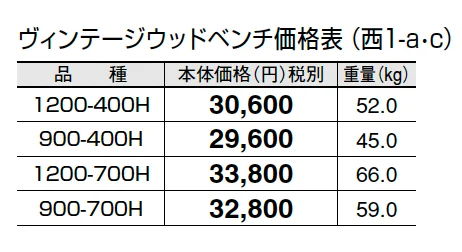 ヴィンテージウッドベンチ【2024年版】_価格_3
