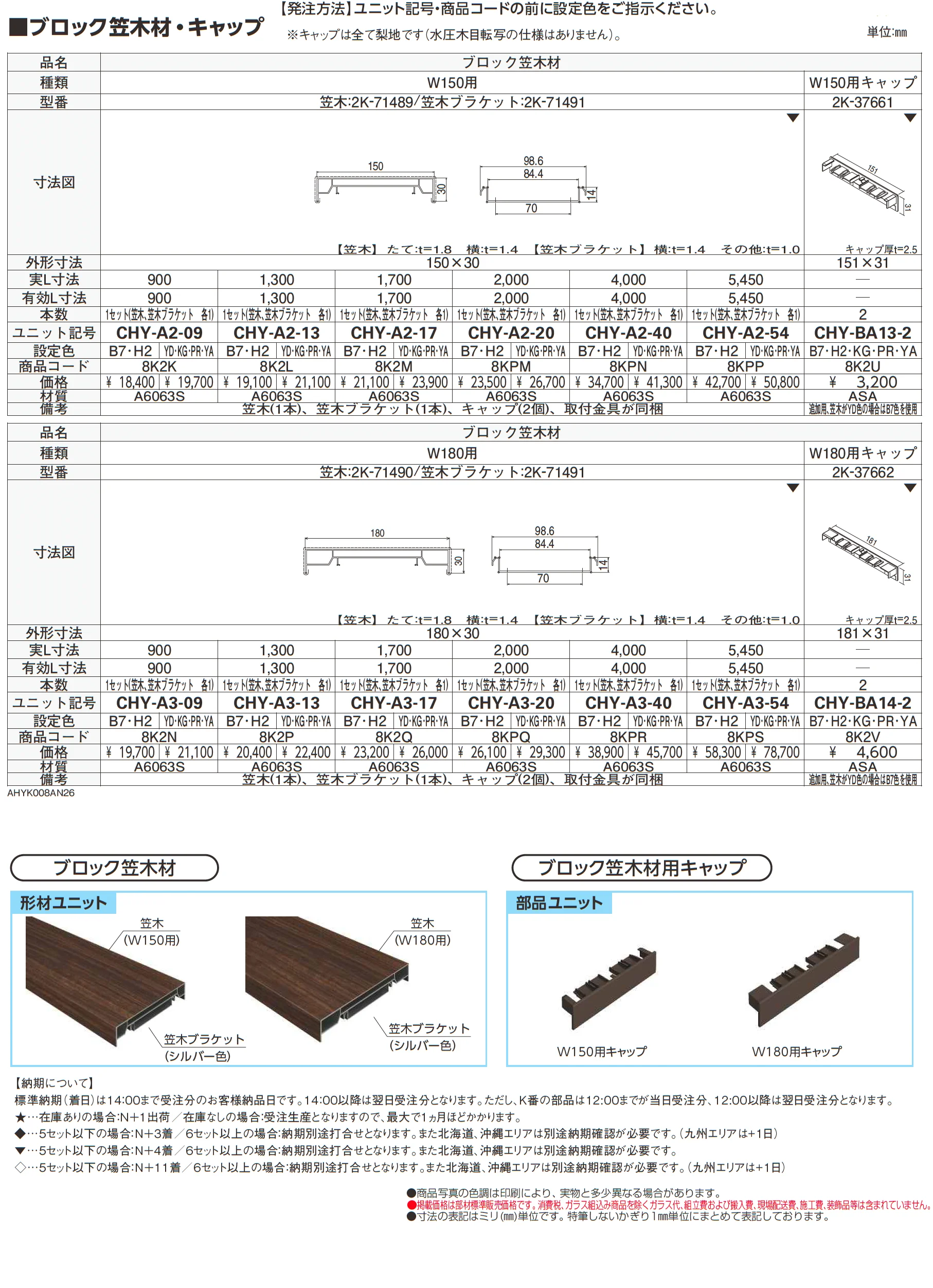 ブロック笠木材・キャップ_価格_1