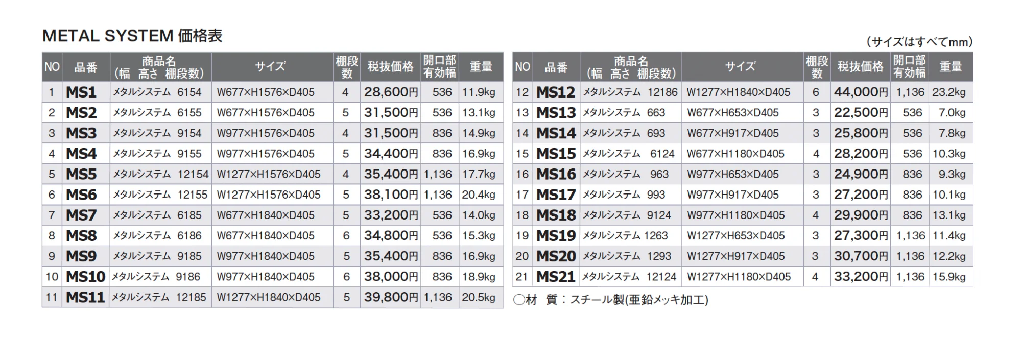 メタルシステム【2024年版】_価格_1