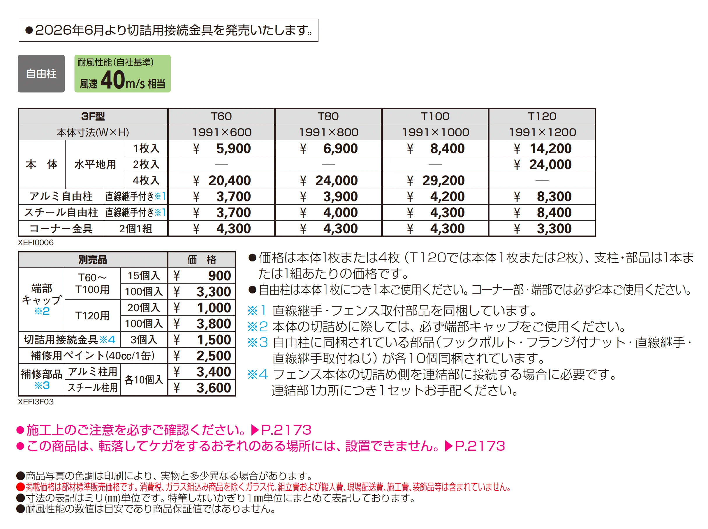 イーネット フェンス3F型_価格_1