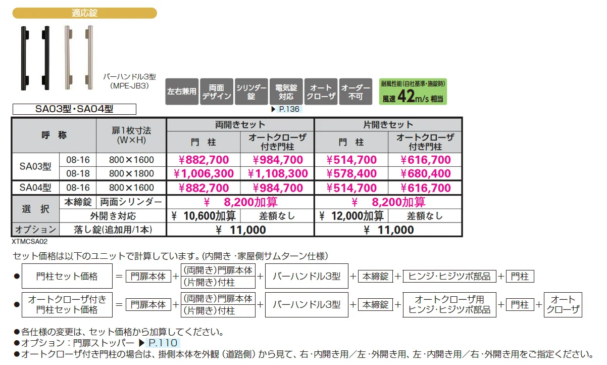 シャローネ 門扉 SA04型【2025年版】_価格_1