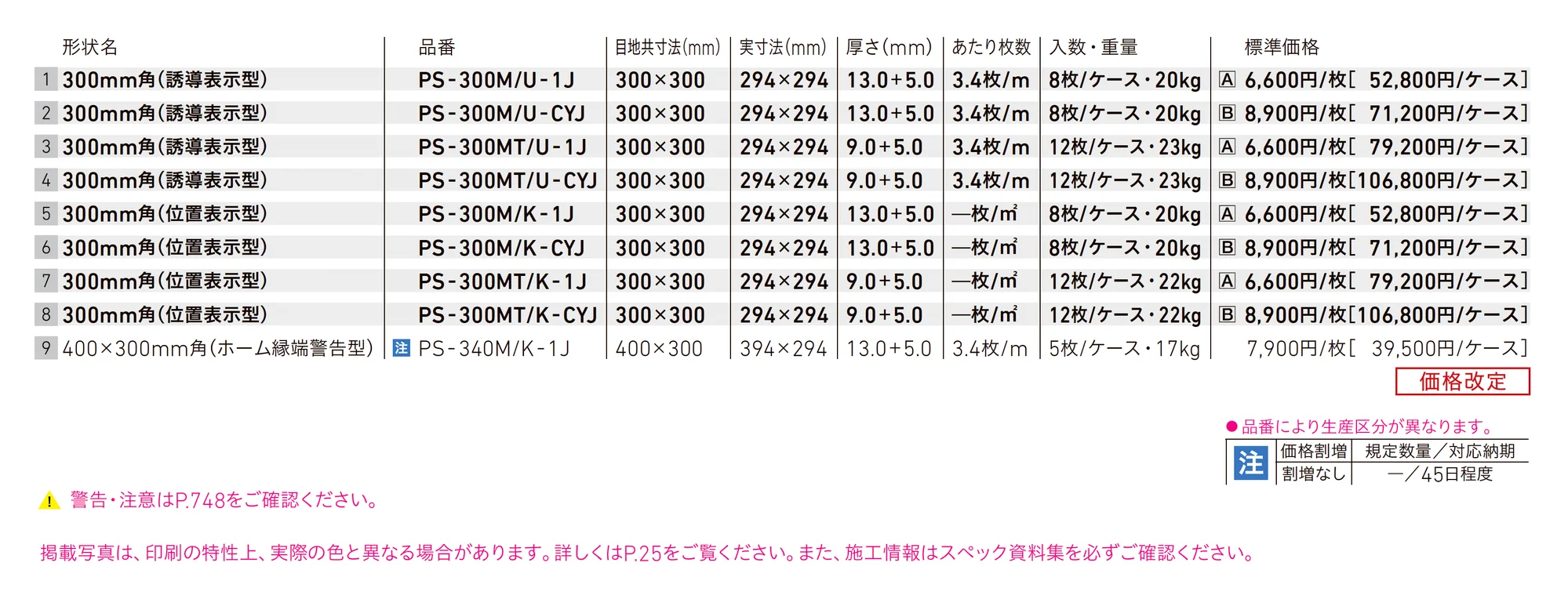 視覚障がい者用床タイル_価格_1
