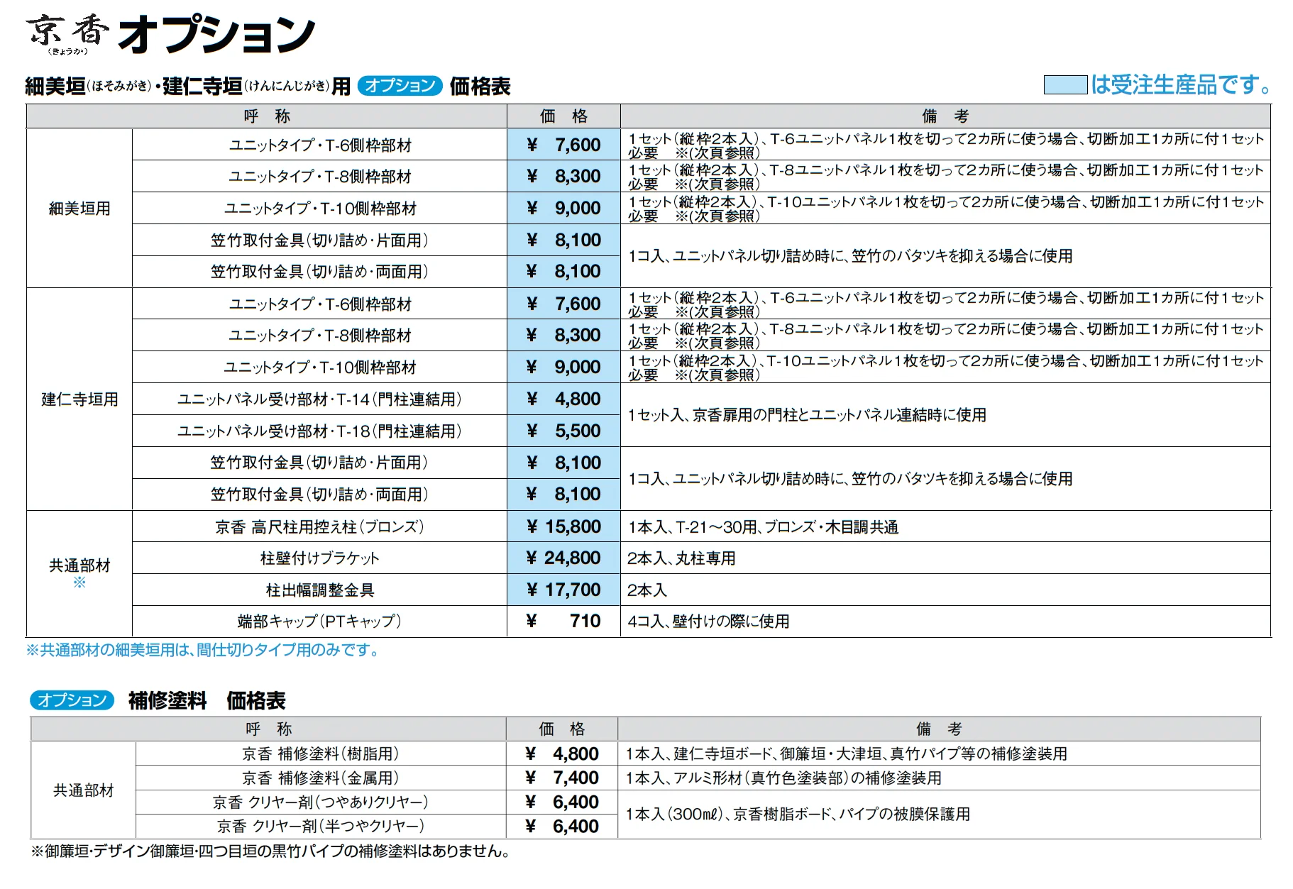 京香 建仁寺垣(けんにんじがき)組立型_価格_3