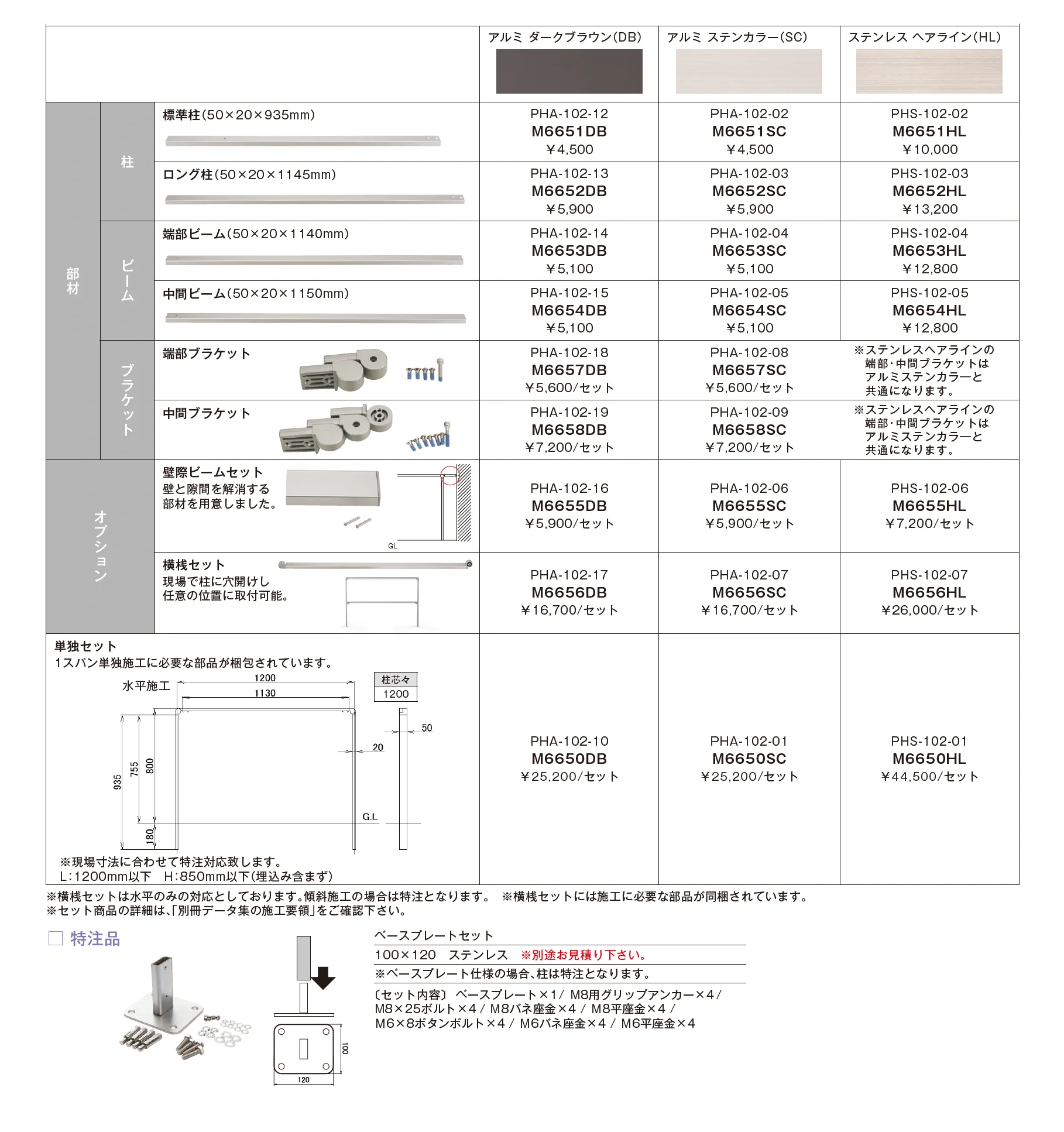 アプローチ手すり_価格_2