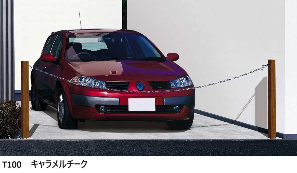 YKK APの「車止めチェーンポール+ルシアス アクセントポール1型 組合せ提案【2025年版】」のサブ画像1