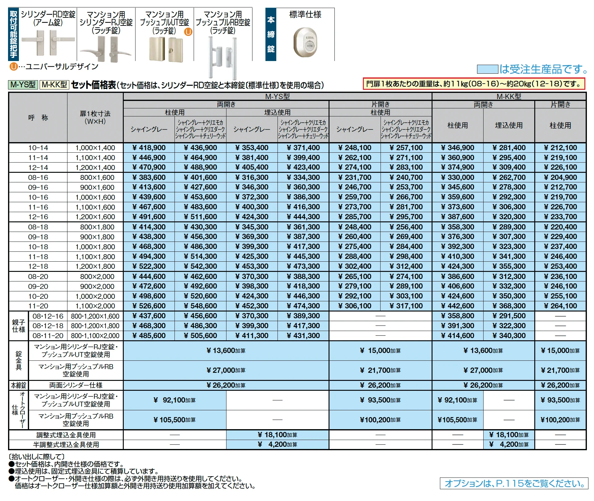 エルネクス門扉 M-YS型【2025年版】【廃番】_価格_2