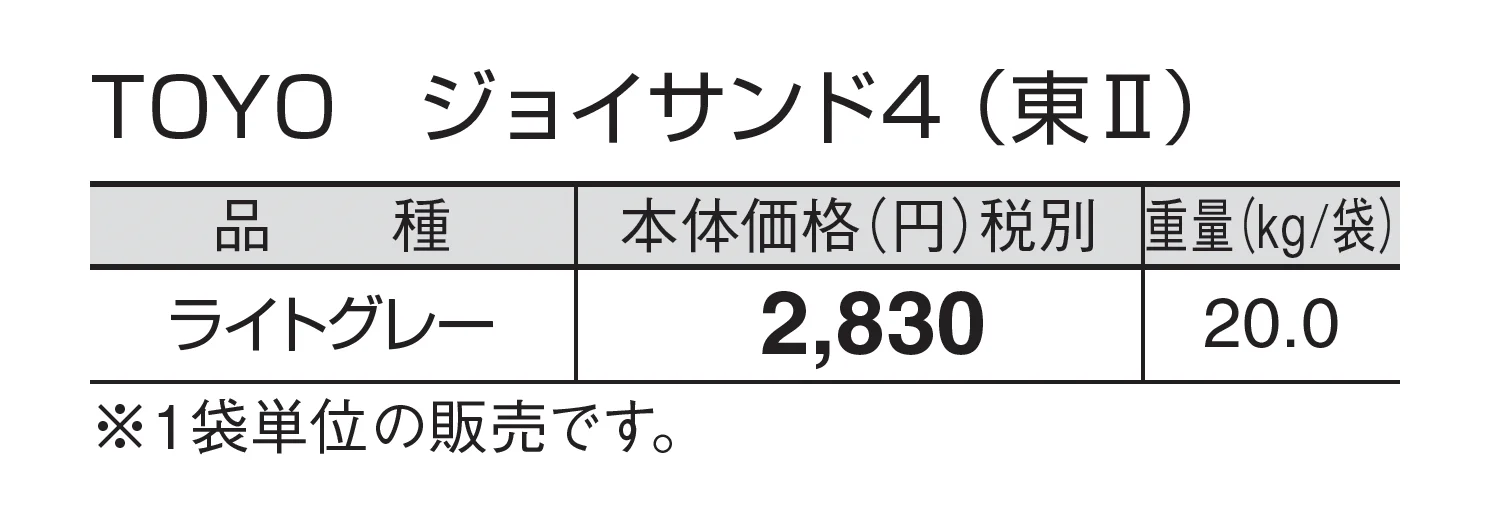 TOYO ジョイサンド4_価格_2