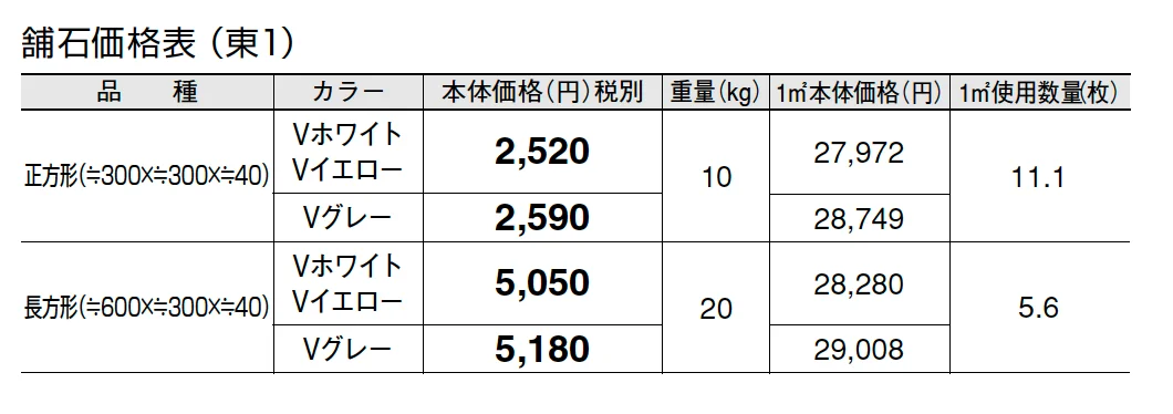 舗石【2024年版】_価格_1