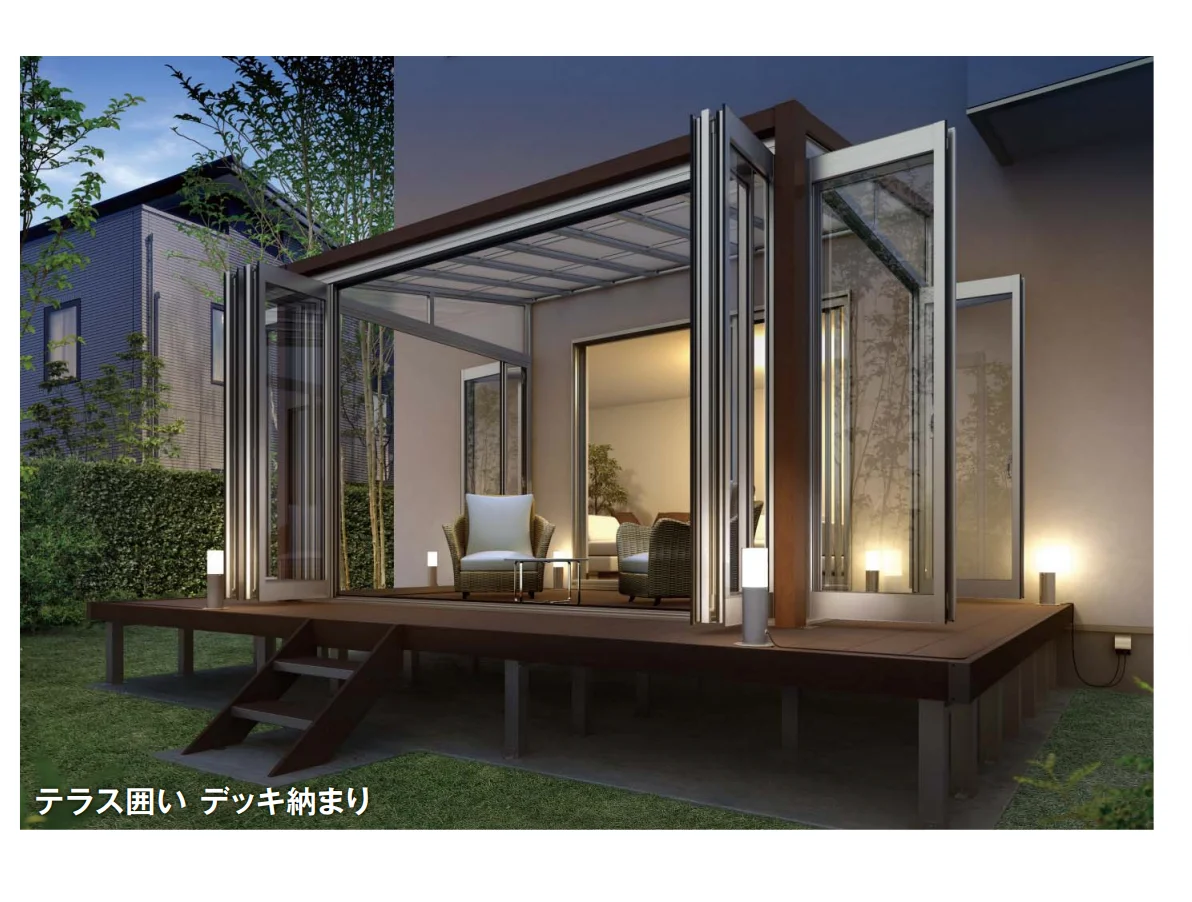 YKK AP ソラリア　テラス囲い　木調ガーデンルームタイプ　土間納まり【2023年版】3