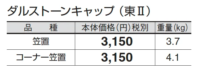 ダルストーンキャップ_価格_2