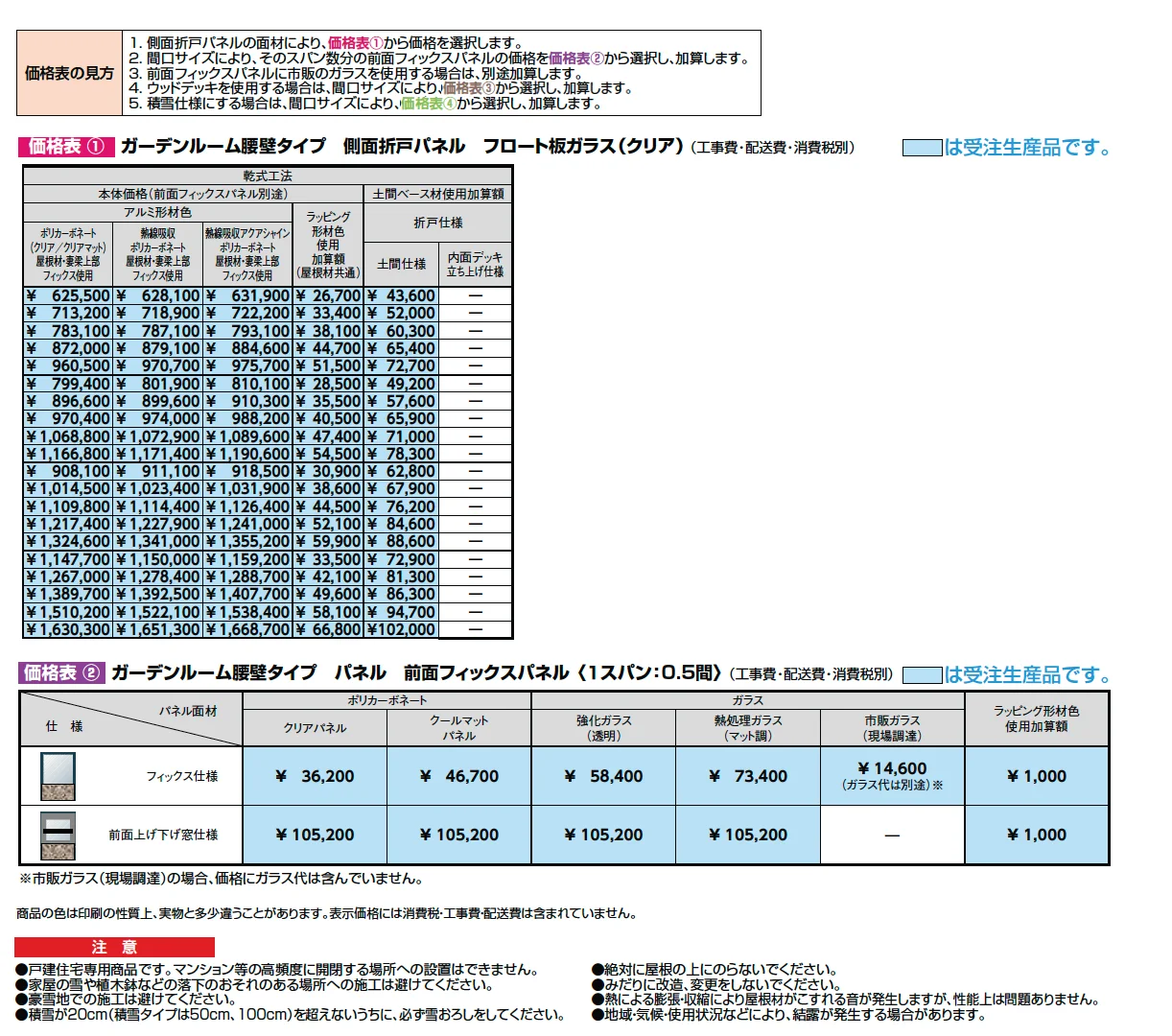 ココマ ガーデンルーム腰壁タイプ(乾式工法)【2024年版】_価格_1