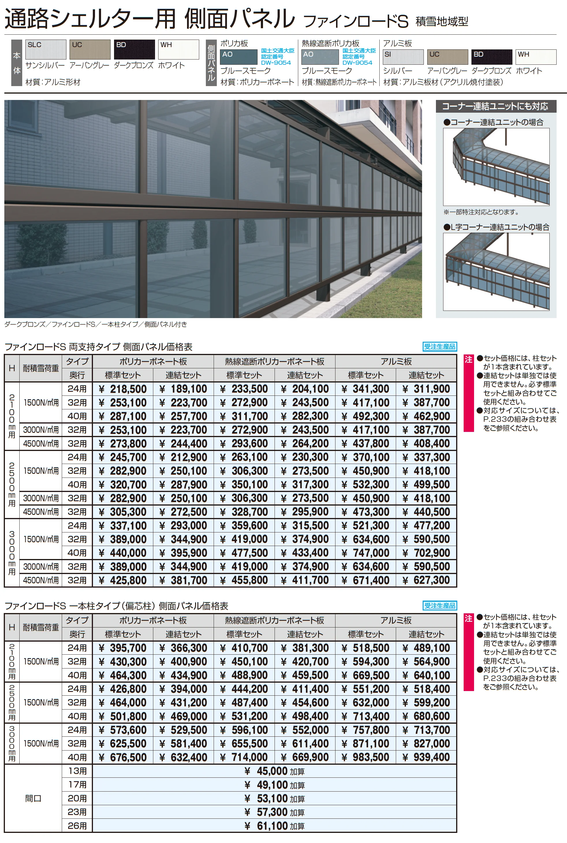 ファインロードS 両支持タイプ/1500N/㎡ 積雪地域型 基本ユニット_価格_2