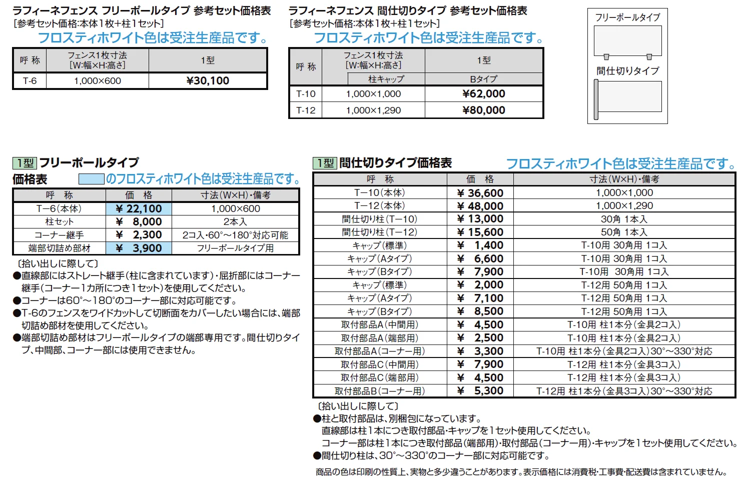 ラフィーネ フェンス 1型【2024年版】_価格_1