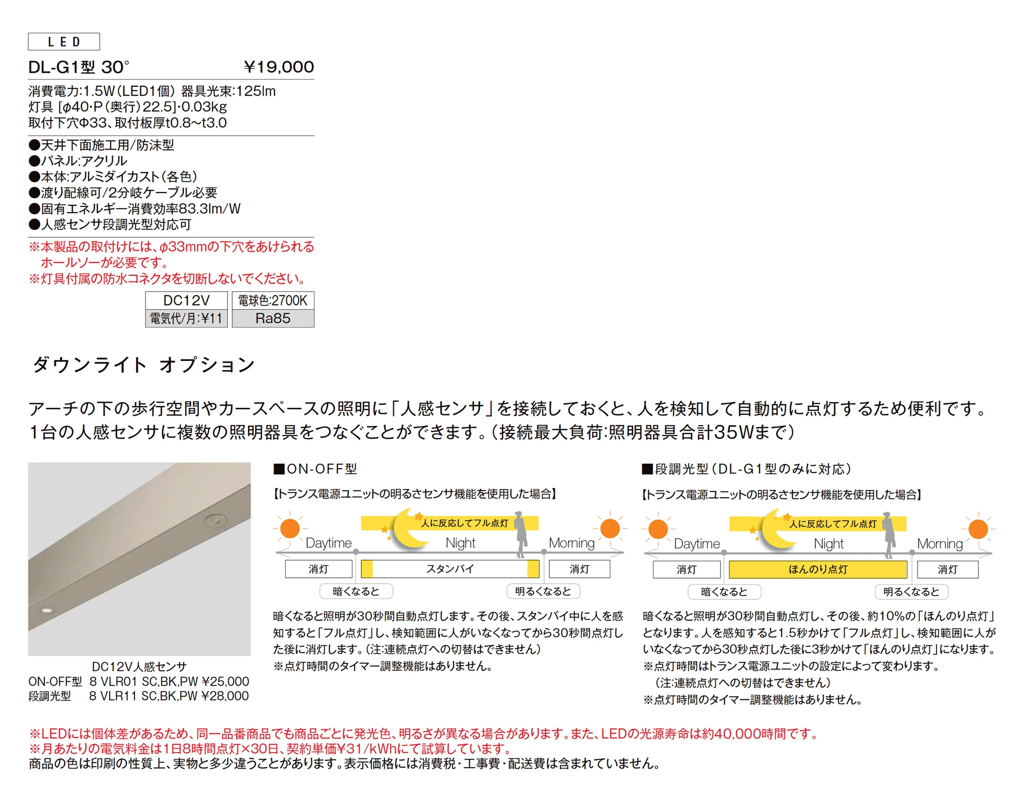 ダウンライト DL-G1型_価格_1