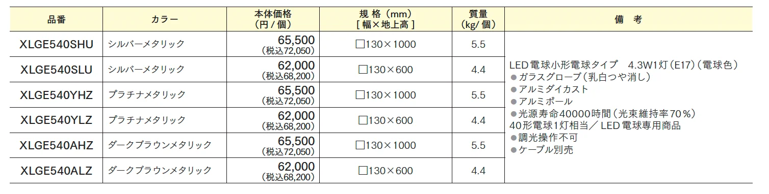 LEDポールライト LEDエントランスライト(角柱)【2024年版】_価格_1