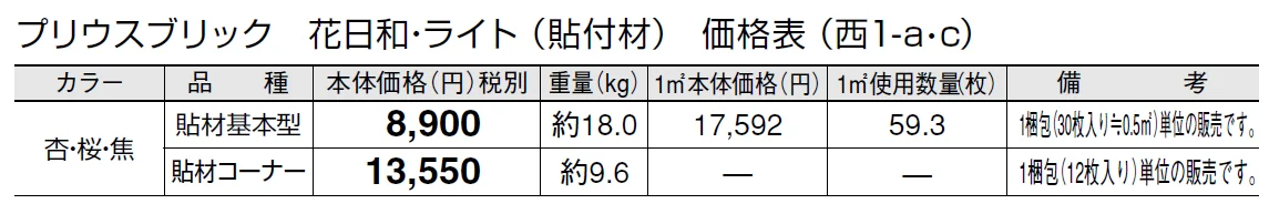 プリウスブリック 花日和・ライト(貼付材)【2024年版】_価格_3