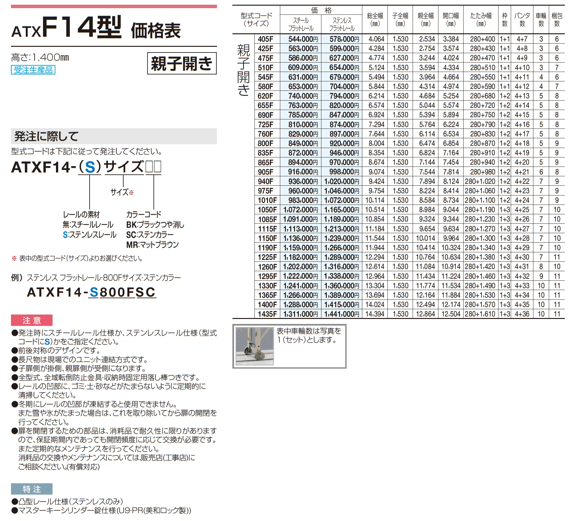 ATXF 10型/12型/14型_価格_4