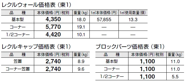 レクルウォール【2024年版】_価格_1