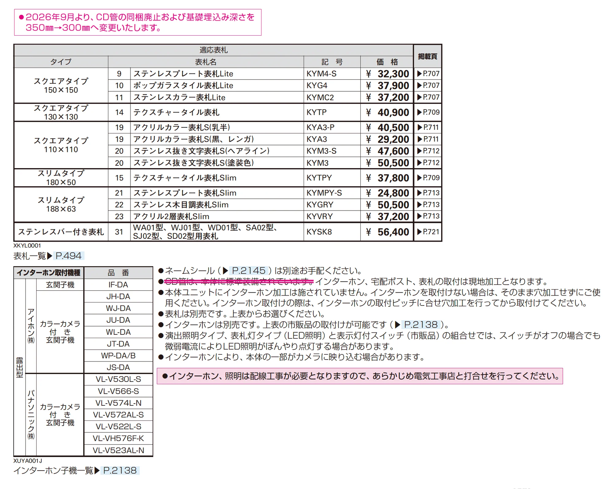 ルシアス ポストユニット WJ01型_価格_2
