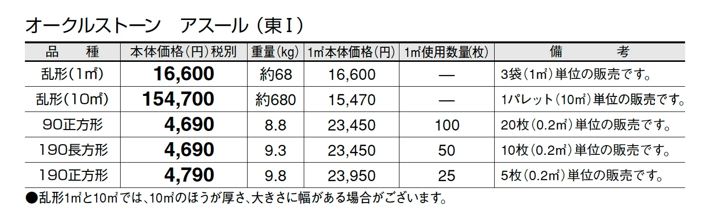オークルストーン アスール【2025年版】_価格_1