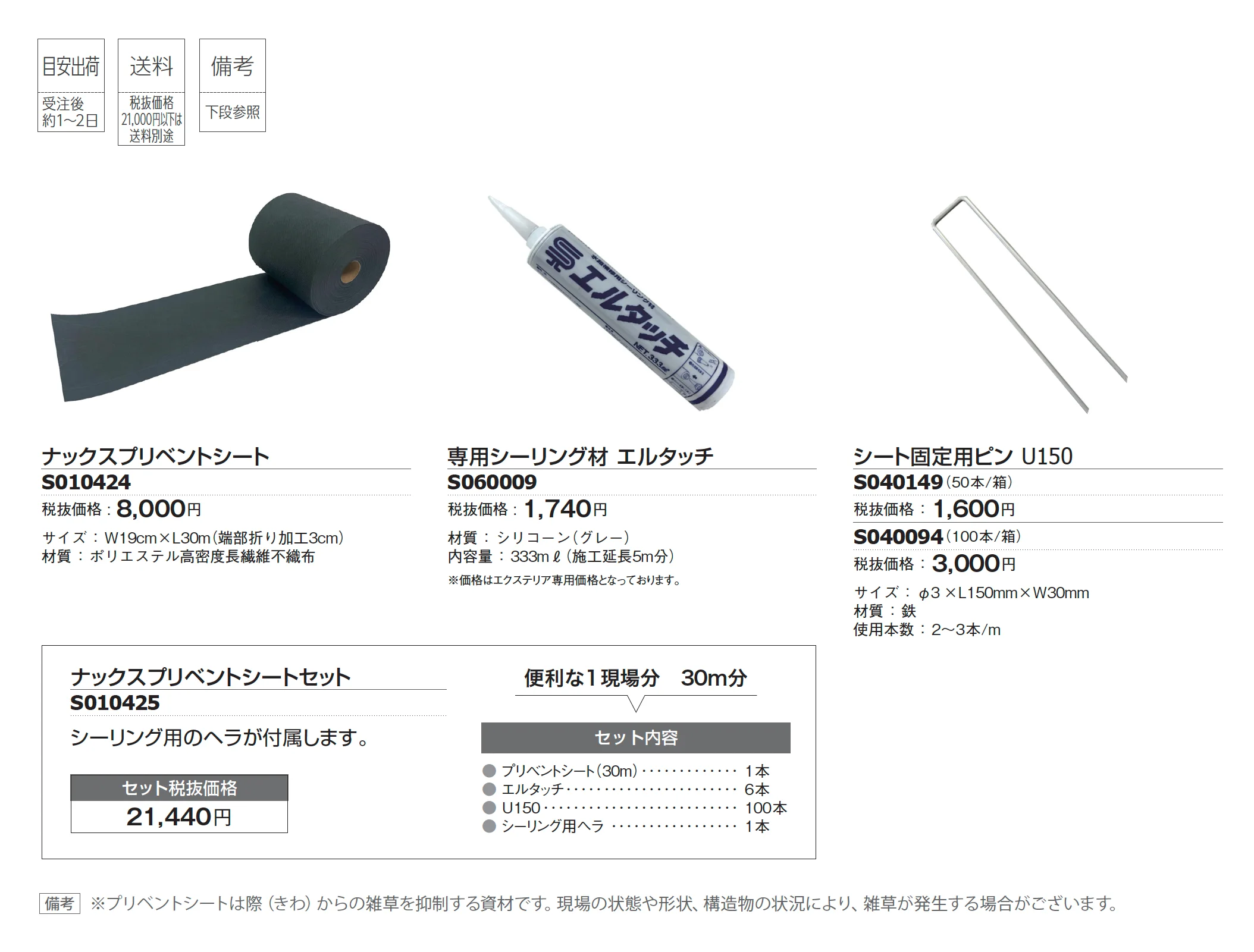ナックスプリベントシート_価格_1