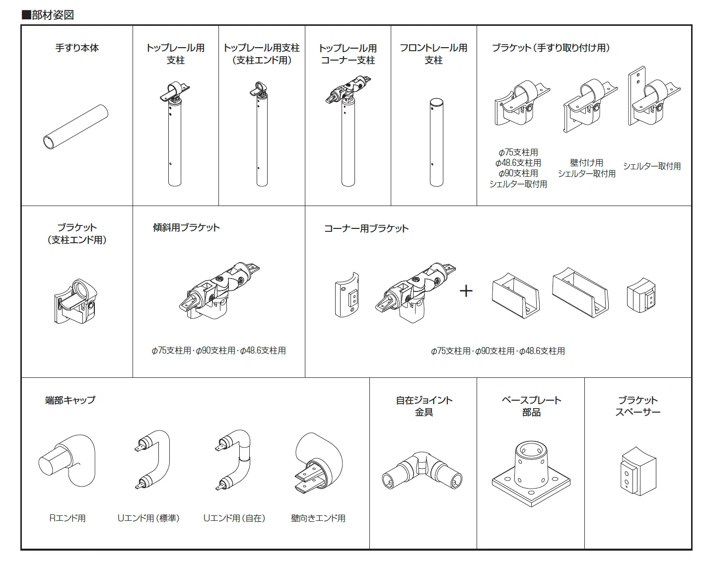 テスリーフ 独立タイプ トップレール納まり／二段仕様・二段両面仕様_価格_6