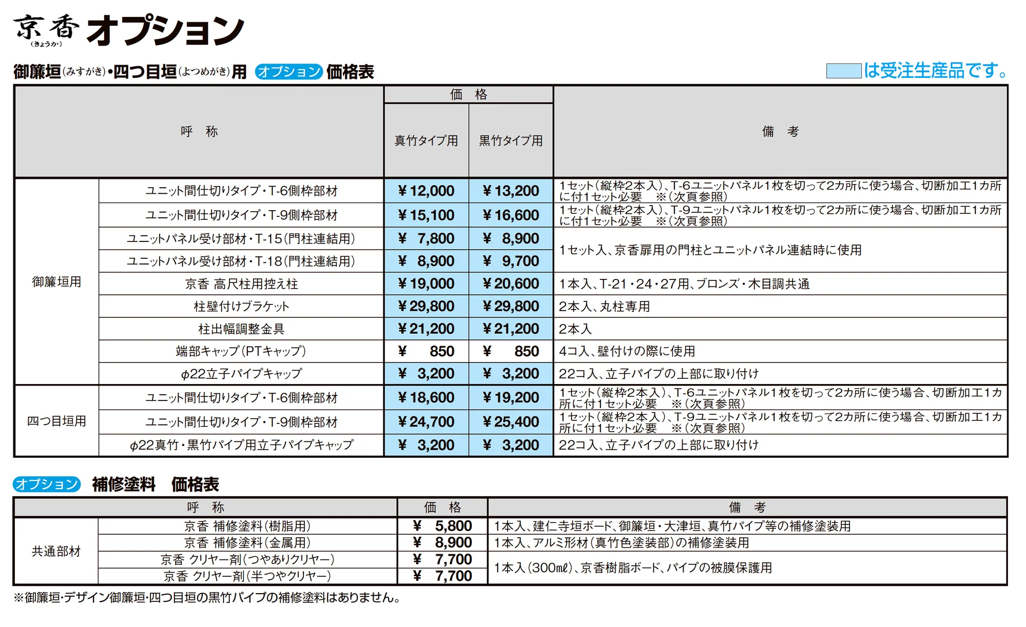 京香 四つ目垣ユニット型_価格_3