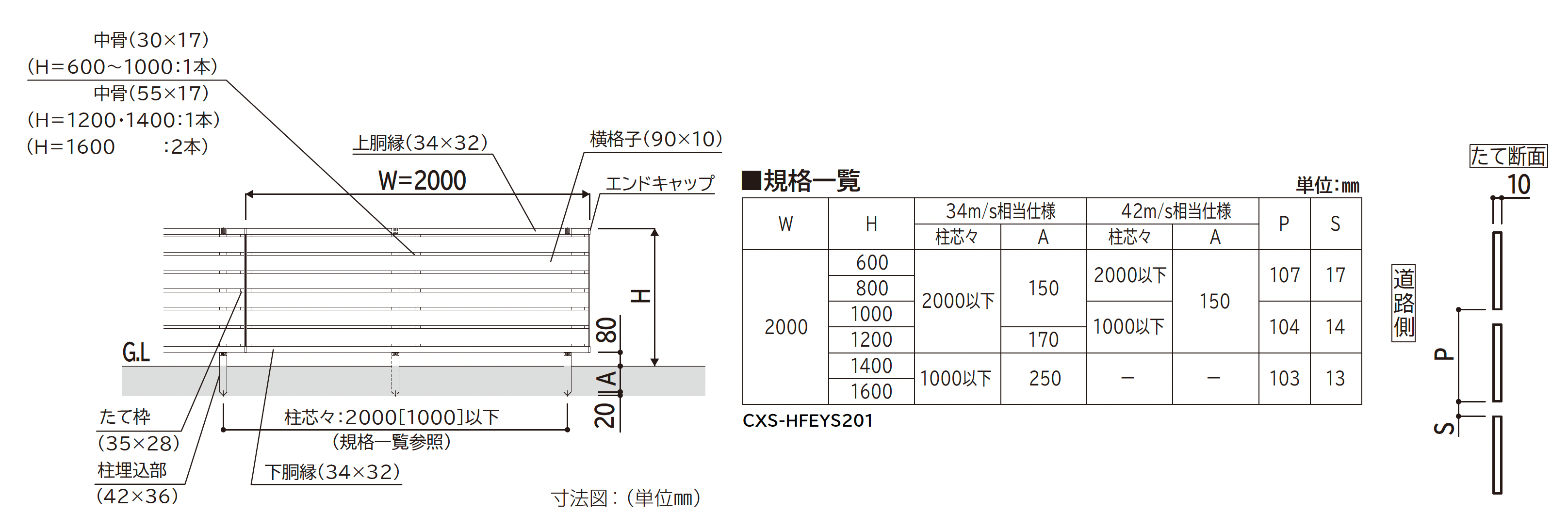 YKK AP | シンプレオ フェンスYS2型 | 建材サーチ